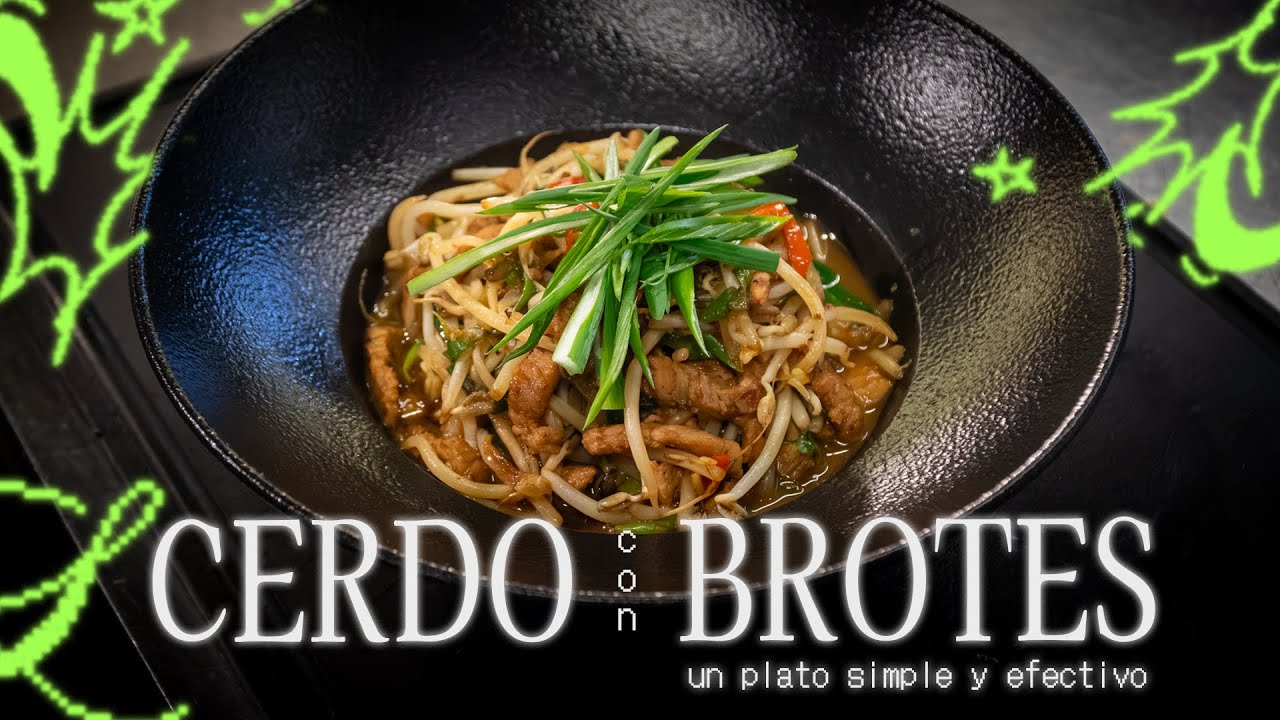 Cerdo con brotes